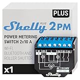 Shelly Plus 2PM | Wlan & Bluetooth 2 Kanäle Smart Relais Schalter |...