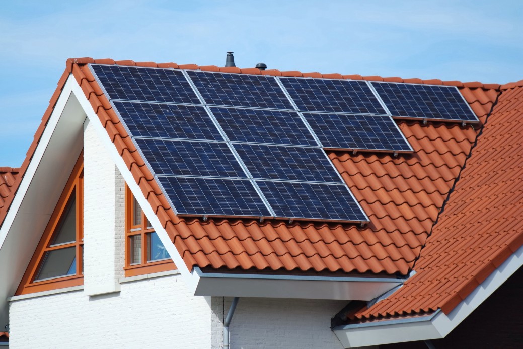 Solaranlage auf einem Dach